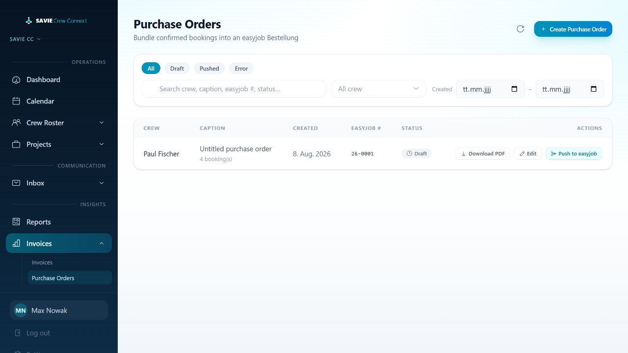 Purchase orders